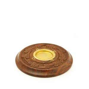 Quemador de incienso decorativo de madera hecho a mano para el hogar, decoración espiritual para yoga, oficina, viajes, uso durante todas las estaciones - Product Image 1