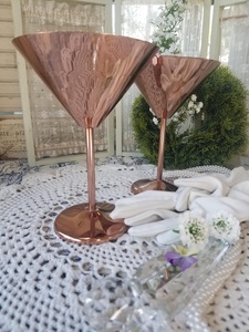 indian export copper <b>goblet</b> made in india copper glass indian supplier copper <b>goblet</b> moradabad exporter copper glass handicraft - Product Image 4