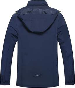 Chaqueta Cortavientos de Invierno Larga para Hombre, Diseño de Marca, con Capucha, Cuello Alto, Estilo Vintage, Impermeable y Resistente al Viento - Product Image 4