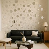 Panneau mural 3D en PVC avec miroir, imperméable, résistant à l'humidité, décoratif géométrique pour le salon, décoration intérieure