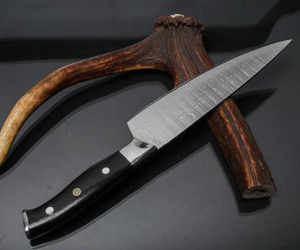 Couteau de Chef en Acier Damas avec Logo Personnalisé LEGACY BLADES, Manche en Bois de Noyer, Manche Intégral, Couteau de Cuisine Professionnel OEM ODM - Product Image 1