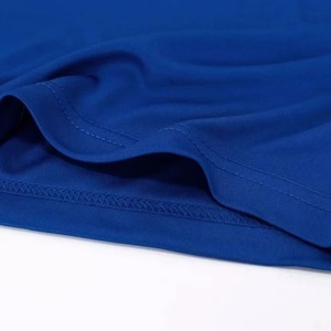 เสื้อยืดคอกลมสีน้ำเงิน แต่งขอบปกสีขาว ชุดยูนิฟอร์มสั่งทำพิเศษ - Product Image 6