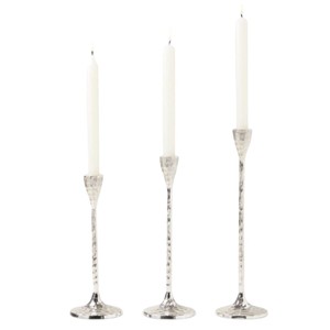 Creative Iron Candle Stands Set Of 2 Modern Textured <b>Brass</b> Finish Taper Candle <b>Holders</b> <b>Candlestick</b> For Indoor Lighting Accessory - Product Image 3