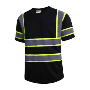 T-shirt de sécurité haute visibilité, chemise réfléchissante en tissu personnalisé, vêtement de travail, impression de logo personnalisée, chemise réfléchissante - Product Image 1