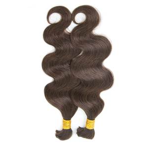 Extensions de cheveux indiens Remy ondulés, couleur brun naturel doux, 100% cheveux humains, tissage ondulé et profond - Product Image 1