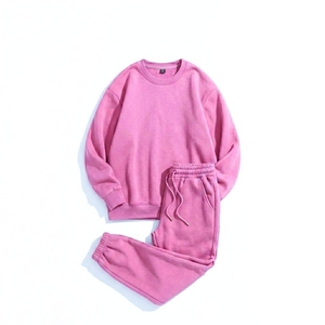 Women's Loose Fit Crew Neck Sweatshirt <b>Set</b> Solid Color Knitted Cotton Casual Autumn Wear Full Sleeve <b>Short</b> <b>Top</b> <b>and</b> Pants - Product Image 5