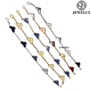 Bracelet de luxe unisexe Jewelux plaqué or 22 carats avec diamants taille brillant ronds et micro-incrustations géométriques – Meilleur prix - Product Image 4