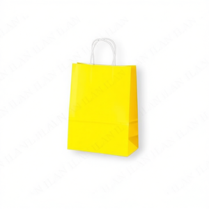 Sacchetto Regalo in Carta 25x12x33.5 Cm Giallo per Confezioni Regalo - Product Image 1