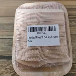 Juego de vajilla desechable de 8, 9, 10 y 12 pulgadas, platos y cuencos de arroz biodegradables para envasado de alimentos - Product Image 1