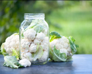 Cauliflower Florets in Brine Preserved Vegetables <b>Pickled</b> <b>Jar</b> Pack Salty Taste Storage Ready - Product Image 3