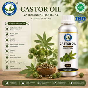 Aceite Portador de Ricino (Ricinus Communis) Prensado en Frío Katyani Exports para el Cuidado del Cabello y la Piel - Para Mezclas de Fragancias y Perfumería - Product Image 2