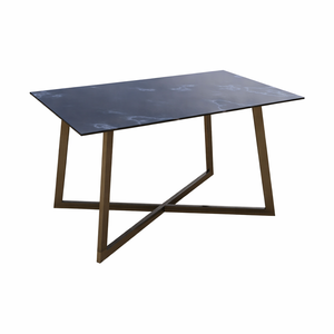 Mesa de Centro Moderna y Duradera con Tapa de Metal y Base de Metal Minimalista para Sala de Estar de Lujo - Product Image 4