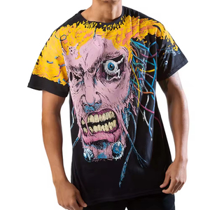 Camiseta de Hombre con Estampado de Sublimación de Puente Urbano, Manga Corta, Cuello Redondo, Corte Regular, Transpirable, Informal, de Poliéster - Product Image 5