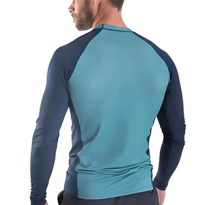 T-shirt de compression à manches longues pour hommes, en polyester, respirant, anti-transpiration, soutien musculaire, OEM ODM, vente en gros - Product Image 3