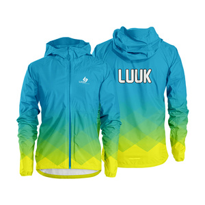 Chaqueta Cortavientos con Capucha para Hombre LUUK, Color Degradado, Estampada, de Poliéster, Impermeable, Deportiva, para Primavera y Actividades al Aire Libre - Product Image 3