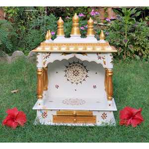 เครื่องตกแต่งบ้านทำด้วยมือทำจากไม้วัดฮินดู - Product Image 5