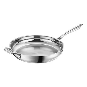 New Design Modern Sloped Rim Polished Stainless Steel Body Frying <b>Pan</b> Professional Grade Cooking <b>Pan</b> For Restaurant Chefs - Product Image 2