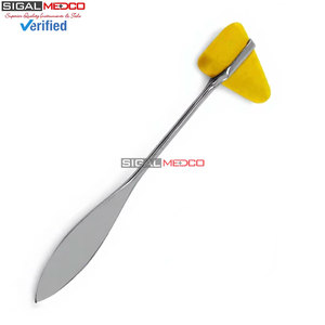 Marteau de réflexes Taylor jaune de 7,5 pouces, instrument médical chirurgical en acier inoxydable de qualité allemande pour diagnostic neurologique - Product Image 3