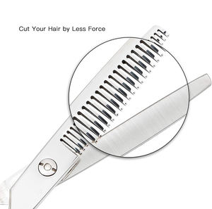 Ciseaux à effiler professionnels en acier inoxydable, 26 dents, lames tranchantes, manche long, ciseaux de coiffure pour experts, usage professionnel - Product Image 4