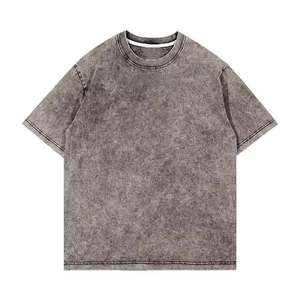 Camiseta Personalizada para Hombre, Estilo Acid Wash, Oversize, Vintage, Streetwear, Hip Hop, 100% Algodón, con Logotipo Personalizable - Product Image 1