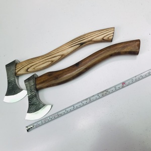 Handmade <b>Axe</b> Carbon Steel Blade Wood <b>Handle</b> With Leather Sheath Outdoor Knife - Product Image 4