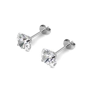 Pendientes de Botón Hipoalergénicos de Moissanita GRA de <span class=keywords><strong>2</strong></span> Quilates en Plata de Ley 925, 3mm / 4mm / 5mm / 6mm / 8mm, Joyería <span class=keywords><strong>Destiny</strong></span> - Product Image 5