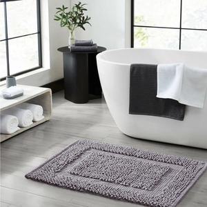 Alfombra de Baño Rectangular Azul de Lujo de Alto Estándar, Súper Absorbente, Antideslizante, Lavable, de Secado Rápido, para Uso en Hoteles - Product Image 5