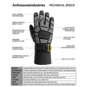 Gant de hockey sur gazon personnalisé, protection optimale, néoprène 350 GSM, cuir Nubuck, style Techwear minimaliste, fabricant OEM Sialkot - Product Image 5