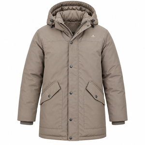 Proveedor de Chaquetas Parka con Capucha de Piel Sintética para Hombre, Abrigo Largo de Invierno, Ropa de Marca Privada Personalizada 2026 - Product Image 2