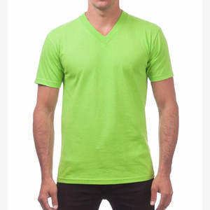 T-shirt pour homme à col en V, en coton, manches courtes, décontracté, basique, confortable, coupe régulière, tissu respirant, à porter au quotidien - Product Image 1