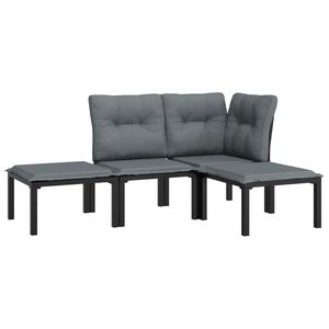 Conjunto de Muebles de Jardín en Negro y Gris - Product Image 3