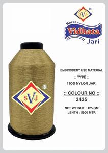 Fil ZARI Métallique Argenté Durable pour l'Industrie Textile, Broderie, Tricot Manuel, Tissage, Qualité Professionnelle SHREE VIDHATA JARI 110D - Product Image 2