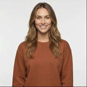 Sudadera de manga larga con media cremallera y logotipo personalizado para mujer, vestido con bolsillos grandes, nuevo estilo de color, sudadera para mujer - Product Image 1