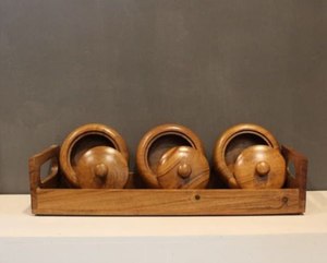 Bandeja de madera de acacia natural con forma de conejo, bandeja decorativa estilo rústico para mesa de café, bandeja para servir desayuno, bandeja de almacenamiento al mejor precio - Product Image 4