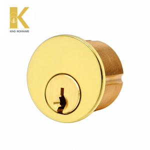 Cylindre de serrure à mortaise King 25 mm, entraxe SX, laiton brillant finition 605, inspection usine complète, qualité sécurité, entraxe réglable - Product Image 3