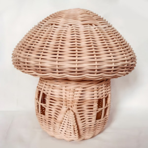 Jouets mignons en forme de maison champignon, miniatures, en rotin, pour enfants, accessoires de jeu d'imitation - Product Image 4