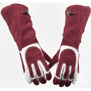 Custom Split Leather Welding Gloves <b>Fire</b> Resistant Work Safety Gloves for Welding Construction and Manufacturing - Product Image 1