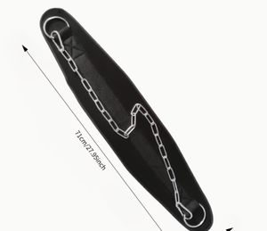 Ceinture de musculation rembourrée réglable avec chaîne pour la gym, le fitness et les entraînements de force - Product Image 6