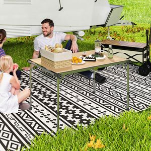 Tavolo da Campeggio Pieghevole in Alluminio con Altezza Regolabile, Portatile per Picnic, Spiaggia e Barbecue - Product Image 1