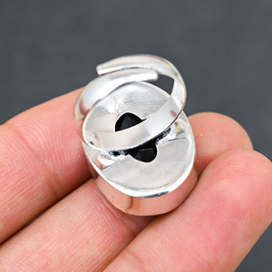 <b>Black</b> Onyx 925 Silver Luxury Gemstone <b>Ring</b> for Party Occasions - Product Image 3