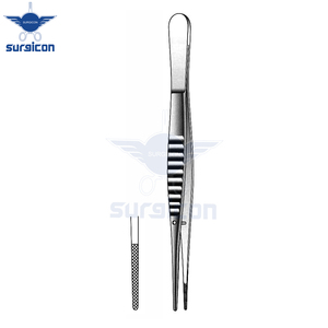 Pinzas de Waugh para Aplicación de Apósitos, 20 cm / 8 Pulgadas, Acero Inoxidable, Instrumento Quirúrgico con Puntas Finas Dentadas para Cirugía General - Product Image 3