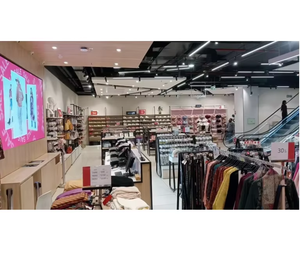 Modern Garment Showroom Interior Design Custom Clothing Store Furniture Display Racks Wall Shelves Smart <b>Lighting</b> Setup - Product Image 3