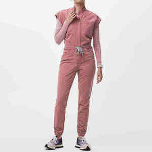 Ensemble de Blouses Médicales Professionnelles Personnalisées Écologiques 100% Coton Extensible Uniforme d'Infirmière Pantalon Jogger Hôpital Médecin Spa Salon - Product Image 2