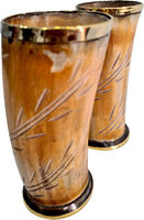 Artisanat Antique Whisky Corne Verre Tasse Agate Whisky Dram Véritable Corne Verre Gobelet Vintage Ensemble de 5 Verres Cadeaux De Noël