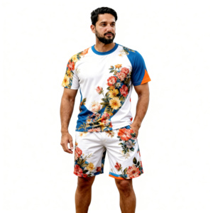 Conjunto de Verano Estilo Lino, Camisa y Pantalones Cortos Personalizados, Ropa Ligera para Vacaciones en la Playa, Viajes, Hotel, Fiestas - Product Image 1