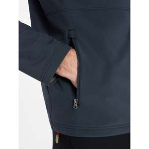Men's Dark Blue Fleece Jacket Stand Collar Zipper Closure Windproof Casual Outerwear Regular Fit Polyester Material Autumn Wear - Product Image 4
