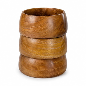Bol à salade en bois, vente en gros, écologique, fait main, moderne, FAIZA CRAFT, plat de service pour fruits pour les fêtes - Product Image 4