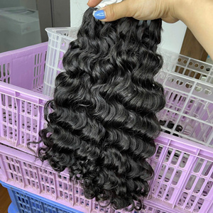 BEST SELL natural color weft hair extension steam burmese curly hair <b>bundles</b> Ready to Ship raw vietnamese hair - Product Image 1