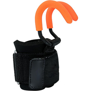 Crochets de musculation en métal enduit, paire, revêtement antidérapant, crochets de powerlifting avec sangles de poignet réglables pour l'entraînement de force - Product Image 3