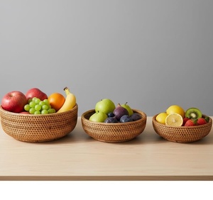 Contenedor de Alimentos de Mimbre Tejido a Mano, Estilo Vintage, Ecológico, con Diseño Multifuncional para Uso en la Cocina, 50x40x30cm - Product Image 1